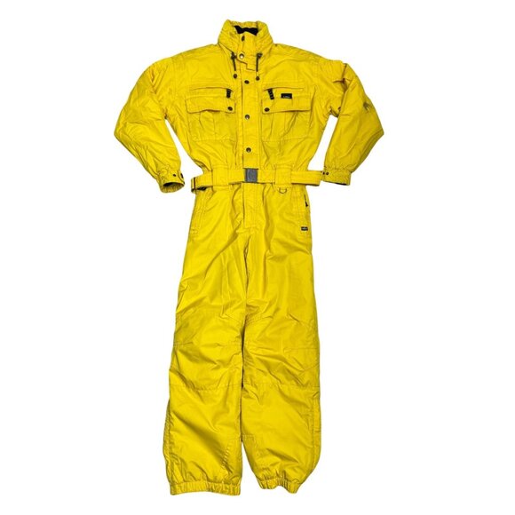 KILLY Vintage 90s Yellow One Piece Ski Snowboard Winter Snow Suit Mens Large - Picture 7 of 12